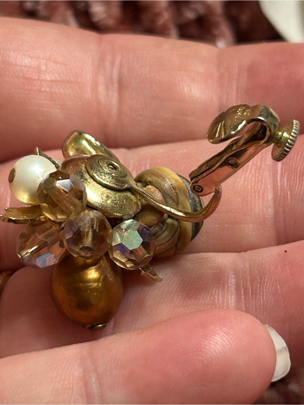 Vendome 50’s Cluster Clipon/Screwbacks Earrings - Picture 4 of 11